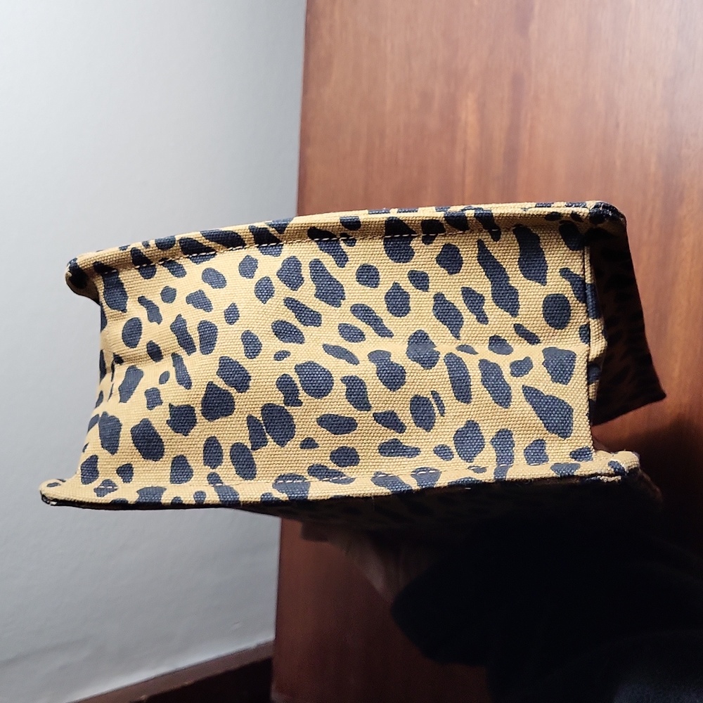 Stella And Dot Canvas Leopard Print Bag - image 5